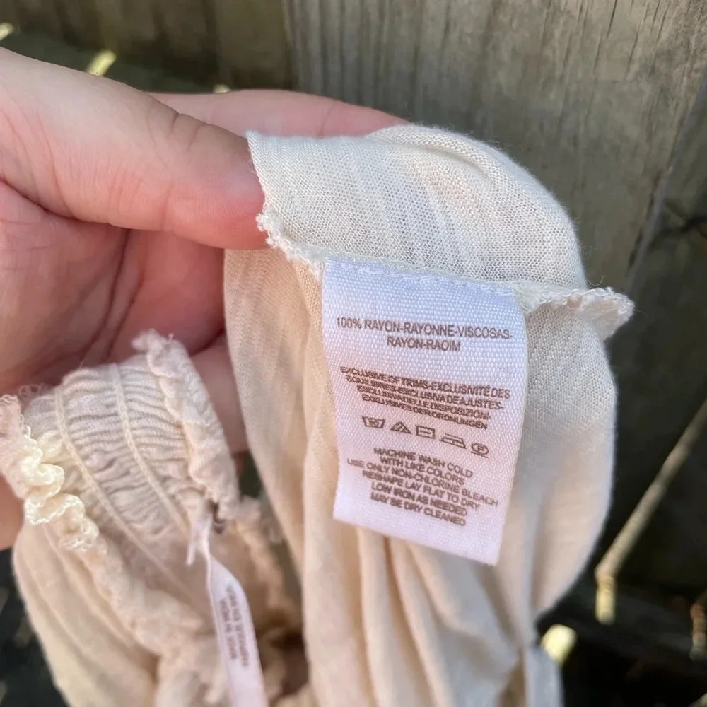 FREE PEOPLE OFF THE SHOULDER BOHO BLOUSE